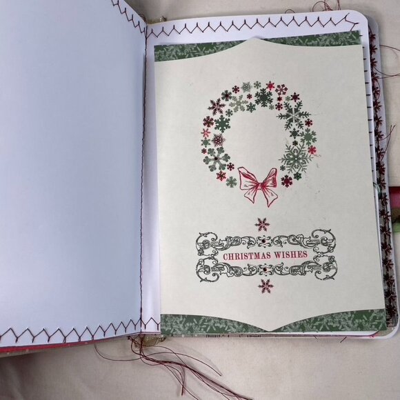 Christmas Junk Journal  With Charm u Washi  Fabric Wrap Tons Ephemera Handmade P - Picture 16 of 16